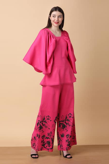 Manish Nagdeo Batwing Fusion Top With Pant For Kids