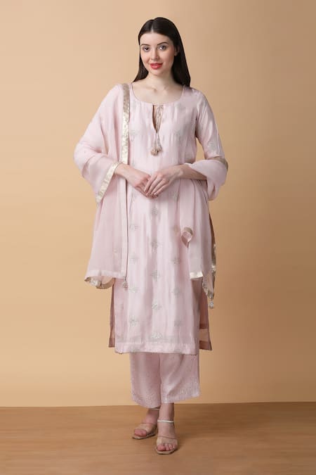 Manish Nagdeo Gota Embroidered Kurta & Palazzo Set 