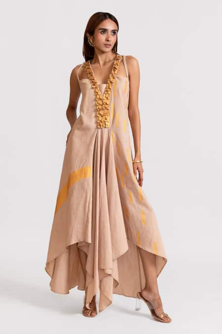 RIVI Golden Hour Gala Asymmetric Dress 