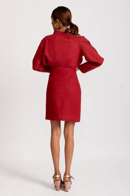 Rivi Moon Light Meadow Hand Embroidered Shirt With Skirt 