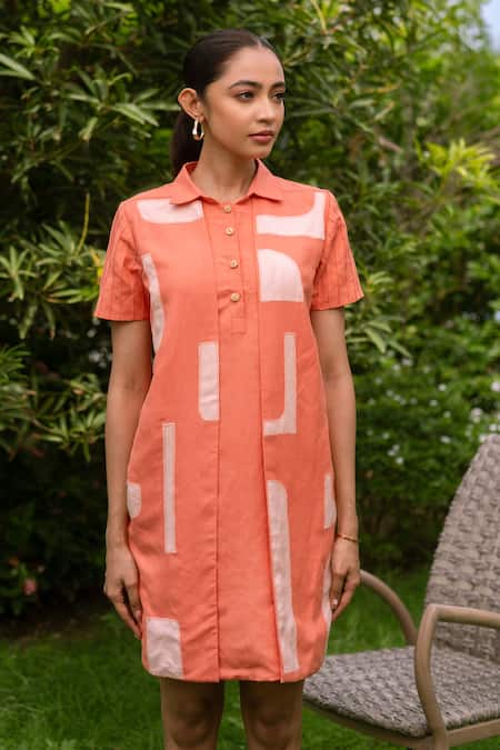 Rivi Patch Work Detailed Layered Dress 