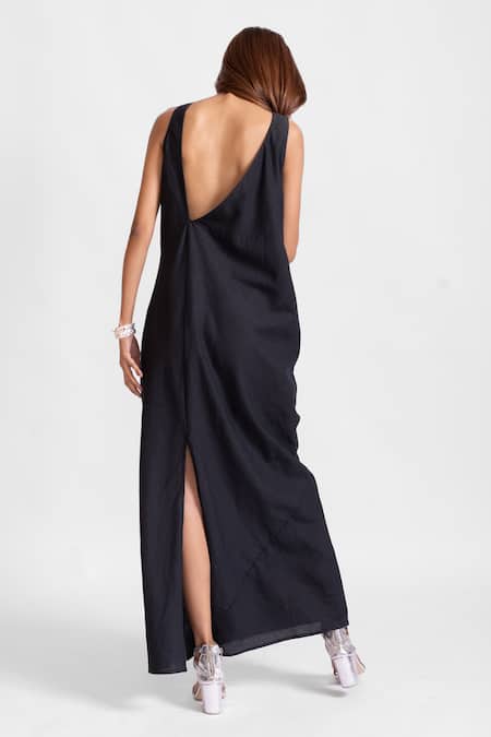 Rivi Starlight Soiree Hand Embroidered Maxi Dress 