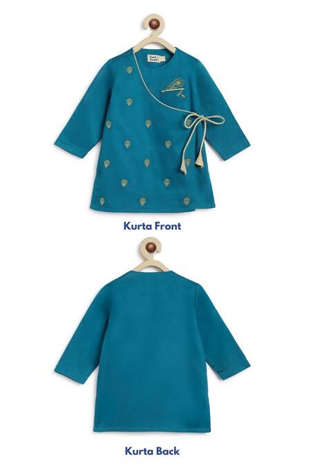 Buy Tiber Taber Blue Cotton Embroidery Divine Flute Kurta And Dhoti Pant Set Online at Aza Fashions Buy_Tiber Taber_Blue Cotton Embroidery Divine Flute Kurta And Dhoti Pant Set _Online_at_Aza_Fashions