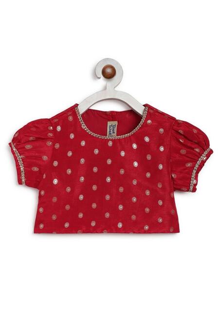 Shop Tiber Taber Red Viscose Zari, Lace O Desi Girl Pre-stitched Saree With Blouse Online at Aza Fashions Shop_Tiber Taber_Red Viscose Zari, Lace O Desi Girl Pre-stitched Saree With Blouse_Online_at_Aza_Fashions