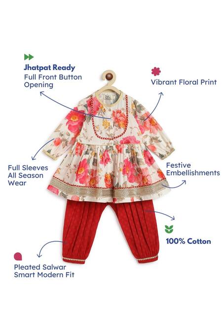 Tiber Taber Cream Cotton Lace Garden Bloom Anarkali And Salwar Set Online at Aza Fashions Tiber Taber_Cream Cotton Lace Garden Bloom Anarkali And Salwar Set _Online_at_Aza_Fashions