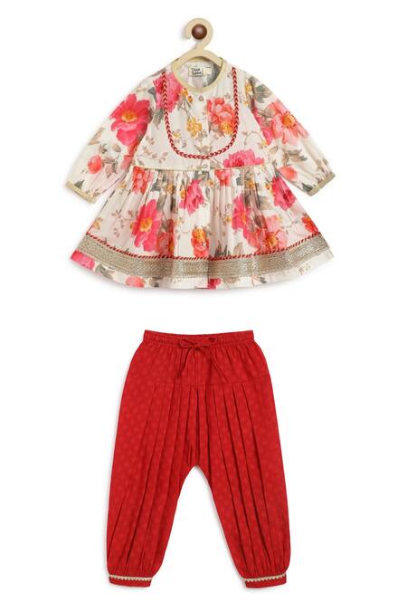 Buy Tiber Taber Cream Cotton Lace Garden Bloom Anarkali And Salwar Set Online at Aza Fashions Buy_Tiber Taber_Cream Cotton Lace Garden Bloom Anarkali And Salwar Set _Online_at_Aza_Fashions