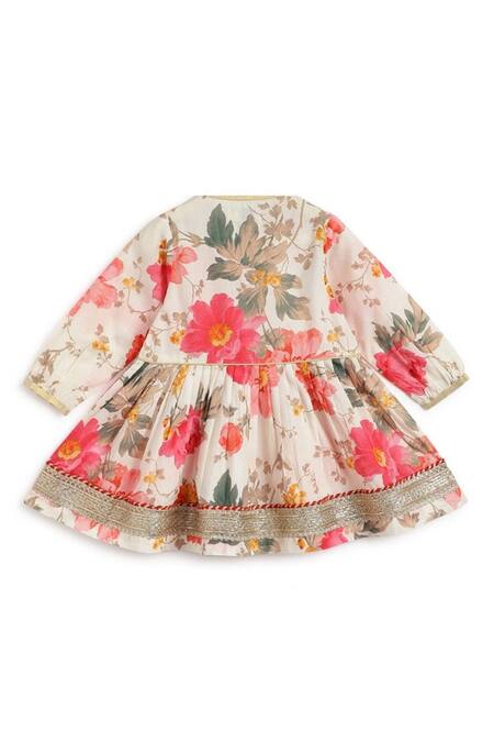 Tiber Taber Cream Cotton Lace Garden Bloom Anarkali And Salwar Set at Aza Fashions Tiber Taber_Cream Cotton Lace Garden Bloom Anarkali And Salwar Set _at_Aza_Fashions