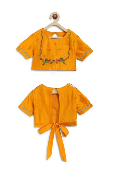 Tiber Taber Red Cotton, Chanderi Cotton, Silk Lace, Floral Fun Print Flared Lehenga Set at Aza Fashions Tiber Taber_Red Cotton, Chanderi Cotton, Silk Lace, Floral Fun Print Flared Lehenga Set _at_Aza_Fashions