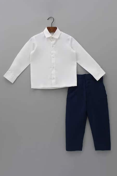 Shop_Little Brats_White , Satin Beads, Embroidery Cheetah Threadwork Waistcoat Set 