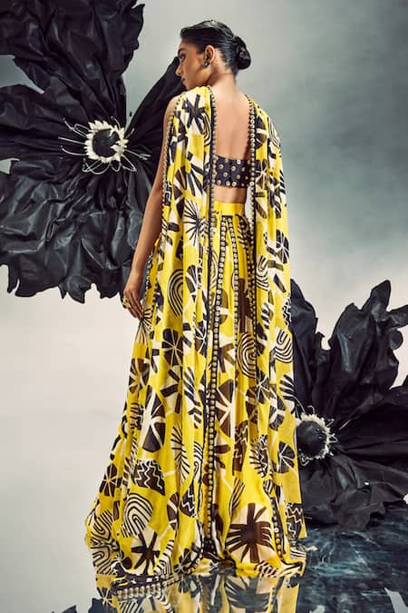 Maison Blu Sequin Studded Lehenga With Bustier 