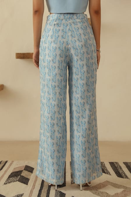 Muvazo Chitra Soochi Abstract Print Pant 