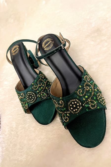 Modanta Footwear Cutdana Embroidered Heels 