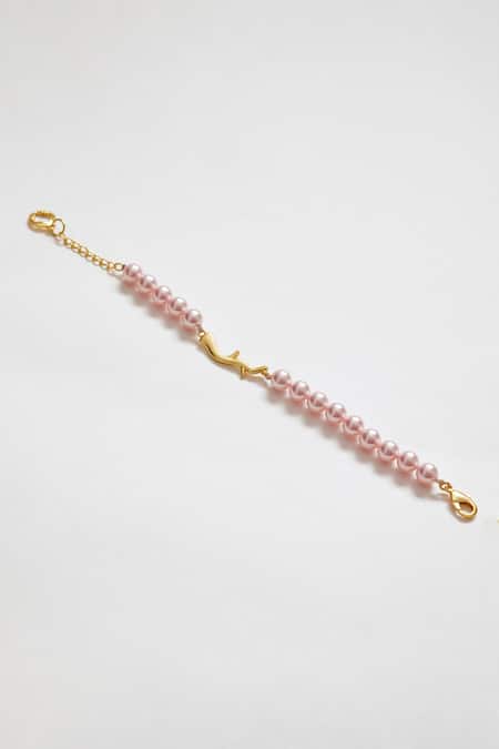 Voyce Jewellery Mocha Pearl Embellished Bracelet 
