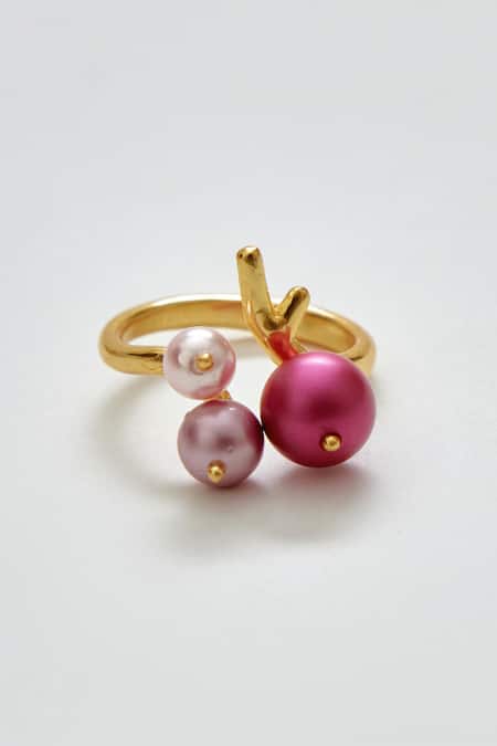 Voyce Jewellery Java Pearl Embellished Ring 