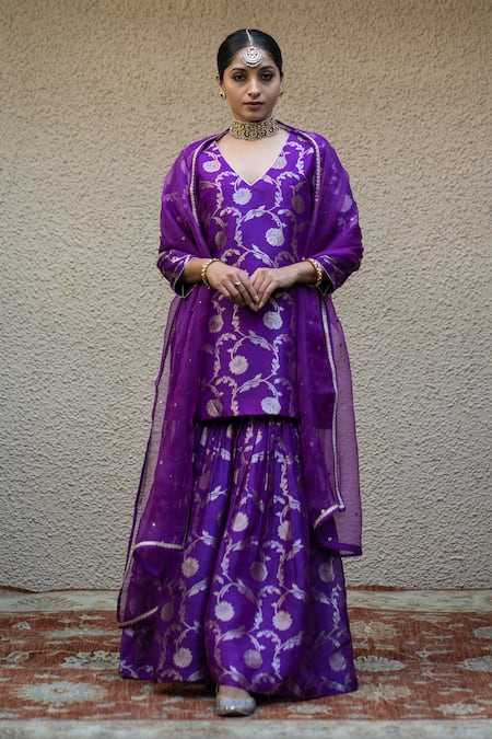 Sobariko Bahar Woven Kurta Sharara Set 