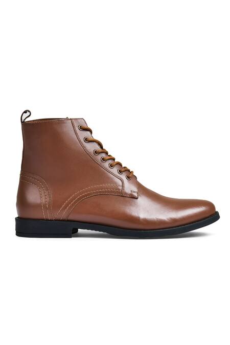 Wednesday Lifestyle_Brown Dexter Leather Lace Up Boots _Online_at_Aza_Fashions