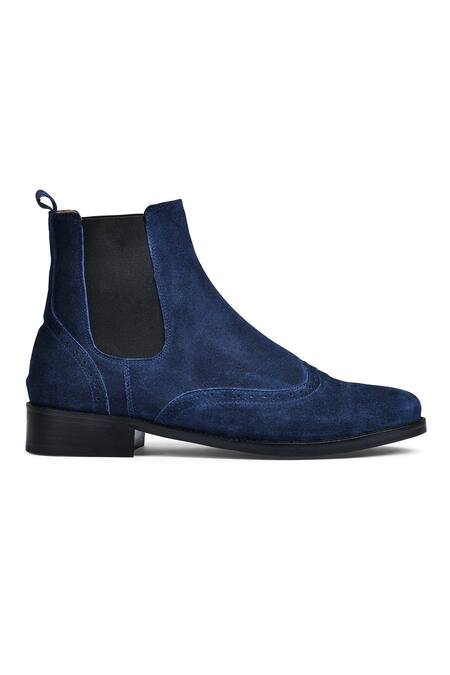 Wednesday Lifestyle_Blue Royal Suede Chelsea Boots _Online_at_Aza_Fashions