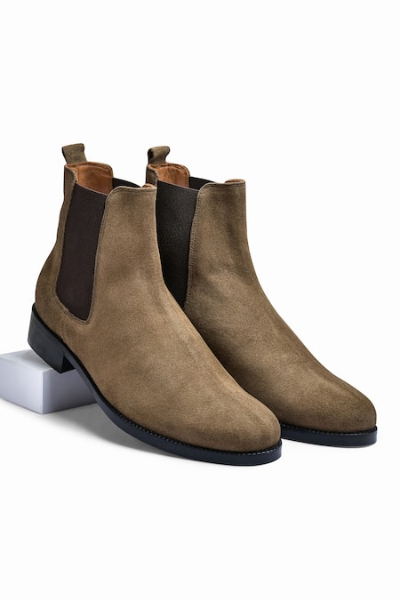 Wednesday Lifestyle Wellington Suede Leather Chelsea Boots 