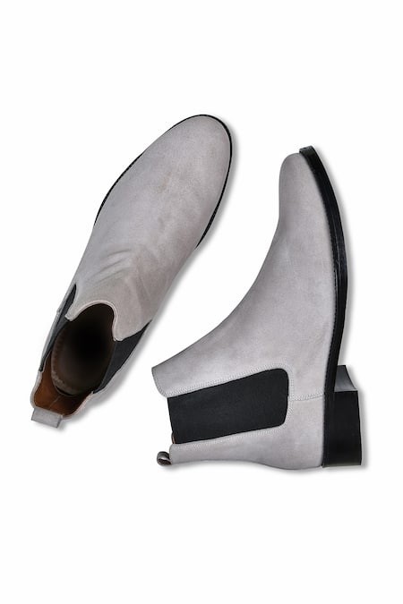 Wednesday Lifestyle Beige Suede Leather Chelsea Boots 