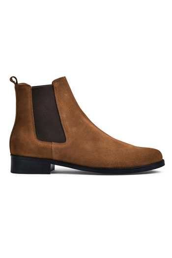 Wednesday Lifestyle_Brown Patchwork Russet Chelsea Boots _Online_at_Aza_Fashions