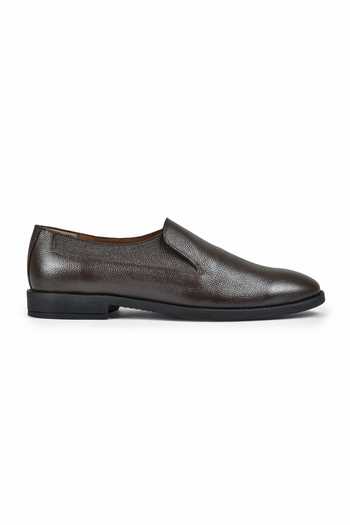 Wednesday Lifestyle_Brown Nikola Textured Loafers _Online_at_Aza_Fashions