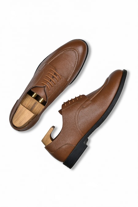 Shop_Wednesday Lifestyle_Brown Matthew Plain Derby Shoes _at_Aza_Fashions