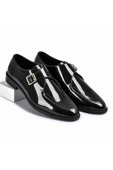 Wednesday Lifestyle Adam Single Monk Strap Glossy Shoes 