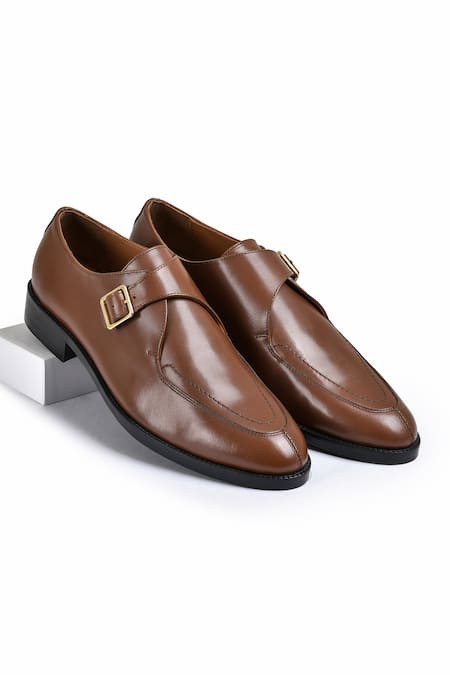 Wednesday Lifestyle Adam Single Monk Strap Genuine Leather Shoes 