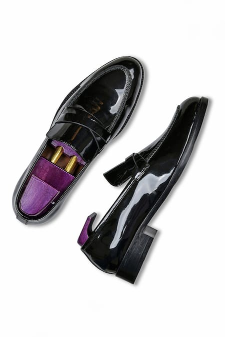 Shop_Wednesday Lifestyle_Black Patent Leather Loafers _at_Aza_Fashions