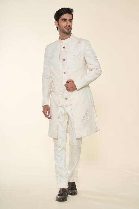 Prima Czar Indo Western Embroidered Jacket With Pant 