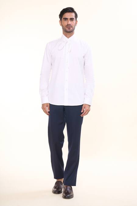 Prima Czar Blue Jacquard Weave Geometric Bandhgala And Pant Set Online at Aza Fashions Prima Czar_Blue Jacquard Weave Geometric Bandhgala And Pant Set_Online_at_Aza_Fashions