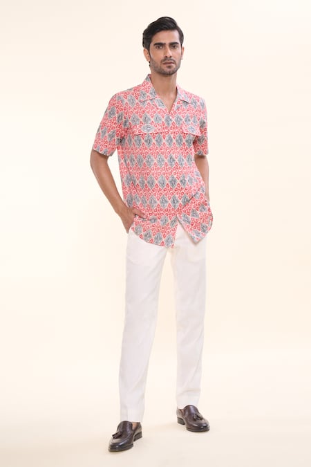 Prima Czar Floral Motif Print Shirt 