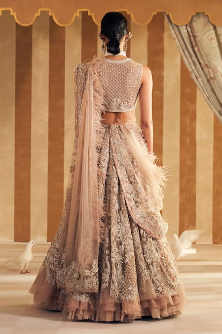 Ridhi Mehra Inaara Embroidered Floral Jaali Bridal Lehenga Set 