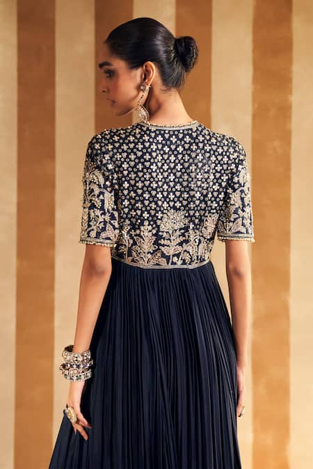 Ridhi Mehra Zarqaa Gardenia Embroidered Anarkali With Dupatta 