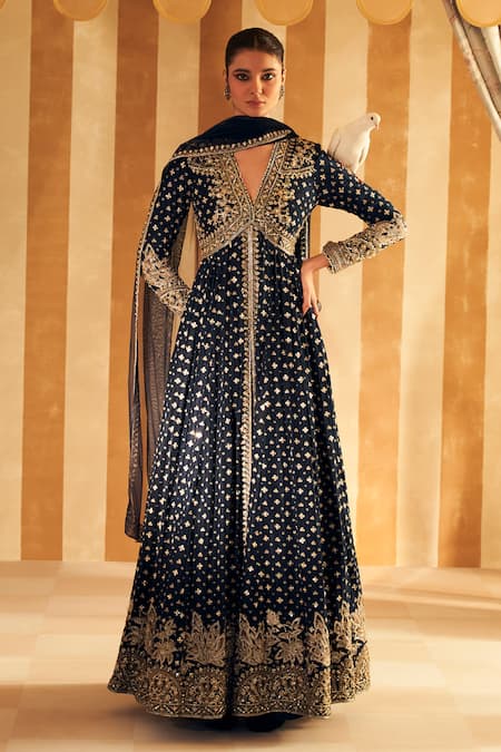 Ridhi Mehra Ibtida Gulshan Gota Embroidered Anarkali With Dupatta 