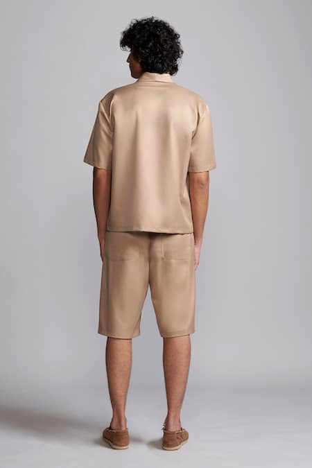 Dash And Dot Shawl Collar Shirt 