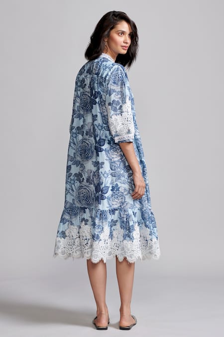 Dash And Dot Rose Bloom Print Dress 