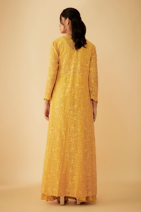 1999ad By Amita & Deepak Embroidered Jacket Sharara Set 