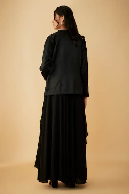 1999ad By Amita & Deepak Embroidered Jacket Skirt Set 