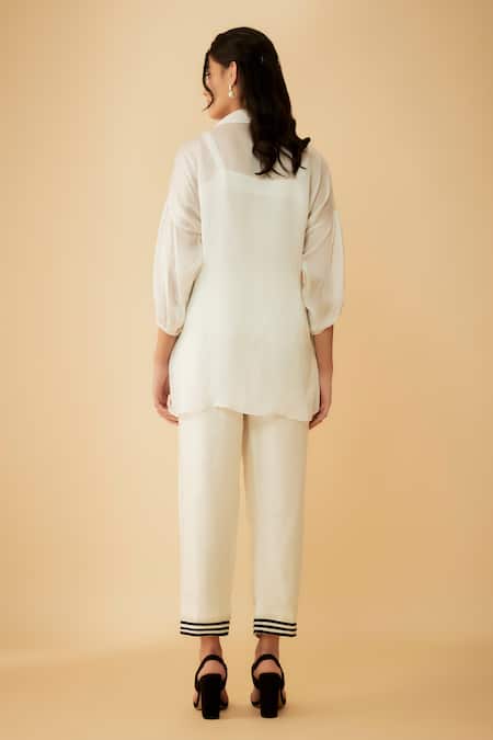 1999ad By Amita & Deepak Cutdana Embroidered Shirt & Pant Set 