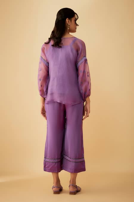 1999ad By Amita & Deepak Embroidered Shirt Pant Set 