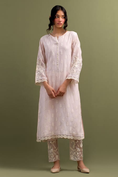 Anantaa by Roohi Flora Butta Embroidered Kurta With Pant 