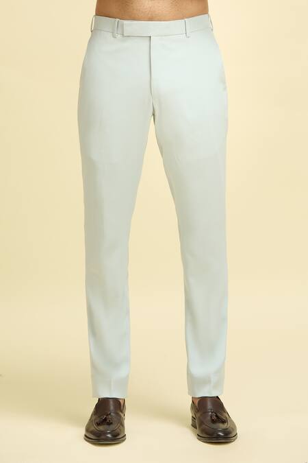 Arihant Rai Sinha Blue Silk, Viscose Sequins, Embroidery Floral Bandhgala And Pant Set at Aza Fashions Arihant Rai Sinha_Blue Silk, Viscose Sequins, Embroidery Floral Bandhgala And Pant Set_at_Aza_Fashions