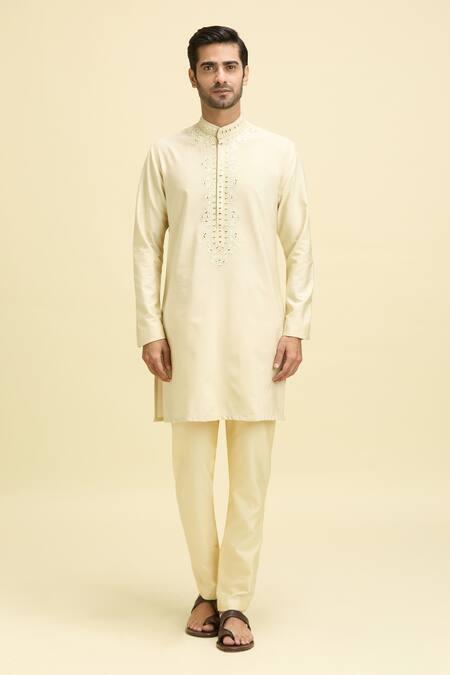 Buy Arihant Rai Sinha Beige Silk Organza, Silk, Viscose Embroidered Kurta Set With Nehru Jacket Online at Aza Fashions Buy_Arihant Rai Sinha_Beige Silk Organza, Silk, Viscose Embroidered Kurta Set With Nehru Jacket_Online_at_Aza_Fashions
