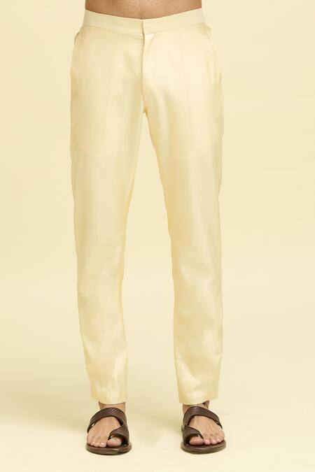 Shop_Arihant Rai Sinha_Beige Silk, Viscose Sequins, Embroidery Geometric Thread Nehru Jacket Set