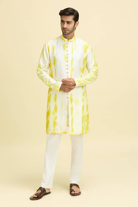 Aryavir Malhotra Tie-Dye Patten Kurta & Pant Set 