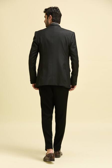 Shop Arihant Rai Sinha Black Silk, Viscose Sequins, Beads Galaxy Embroidered Blazer And Shirt at Aza Fashions Shop_Arihant Rai Sinha_Black Silk, Viscose Sequins, Beads Galaxy Embroidered Blazer And Shirt_at_Aza_Fashions