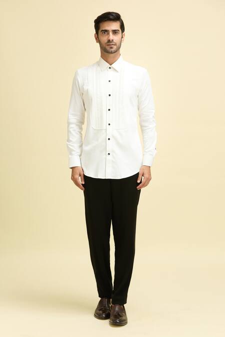 Arihant Rai Sinha Black Silk, Viscose Sequins, Beads Galaxy Embroidered Blazer And Shirt Online at Aza Fashions Arihant Rai Sinha_Black Silk, Viscose Sequins, Beads Galaxy Embroidered Blazer And Shirt_Online_at_Aza_Fashions