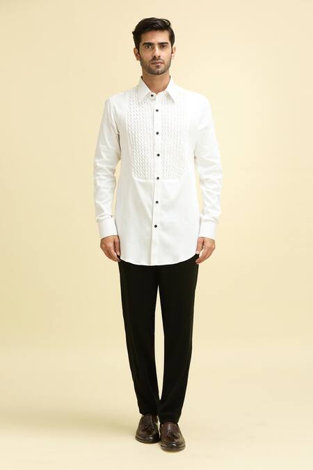 Arihant Rai Sinha Black Silk, Viscose Sequins, Beads Astron Embroidered Blazer With Shirt Online at Aza Fashions Arihant Rai Sinha_Black Silk, Viscose Sequins, Beads Astron Embroidered Blazer With Shirt_Online_at_Aza_Fashions