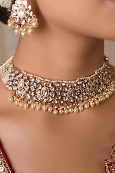 Anana Usha Kundan Embellished Choker Set 
